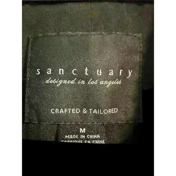 Sanctuary Women’s Teddy Shawl Collar Size Medium Black One Button Closure - Picture 2 of 10